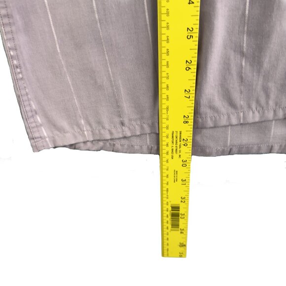 VTG John Henry Fitted Collection Grey Pinstripe Dress Shirt  (16½ 34/35) Office - Picture 10 of 13